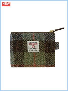 Handmade Harris Tweed Coin Purse Credit Card ID Wallet YKK Zipper